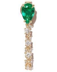 Anita Ko - 18Kt Emerald Loop Earring - Lyst