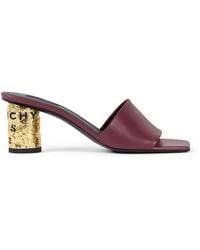 Givenchy - Square-Toe Block-Heel Sandals - Lyst