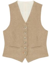 Fortela - Demi Button Welt-Pocket Waistcoat - Lyst