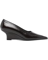 TOTEME - Sharp Naplack Wedge Pumps - Lyst