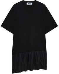 MSGM - Ruffled-Hem Mini Dress - Lyst