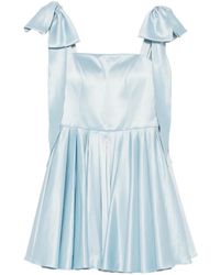Leen Mougrhabi - Reve Bow-Detail Flared Mini Dress - Lyst