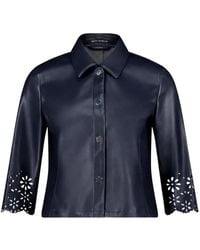 Betty Barclay - Classic-Collar Perforated-Detail Jacket - Lyst