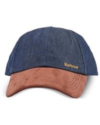 Barbour - Baseballkappe mit Cordeinsatz - Lyst