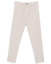 Eleventy - Drawstring-Waistband Tapered Trousers - Lyst