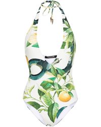 Roberto Cavalli - Lemon-print One-piece Swimsuit - Lyst