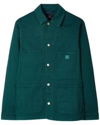 Paul Smith - Garment-Dyed Denim Work Jacket - Lyst