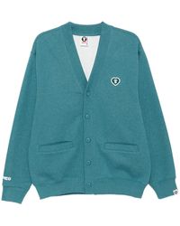 Aape By A Bathing Ape - Logo-Appliqué Button-Up Sweatshirt - Lyst