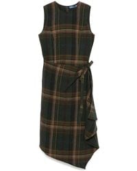 Polo Ralph Lauren - Plaid-Check Midi Dress - Lyst