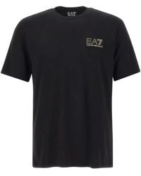 EA7 - Logo-Patch T-Shirt - Lyst