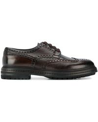 Santoni Chunky Sole Brogues - Brown