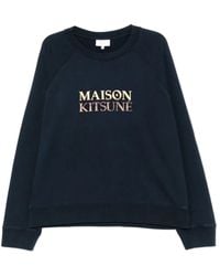 Maison Kitsuné - Embroidered Logo Sweater - Lyst