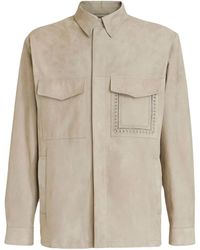 Etro - Leather Shirt - Lyst