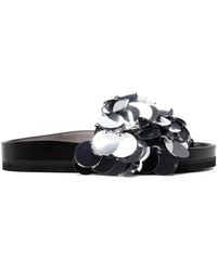 Rabanne - Sparkle Disc-Detailing Sandals - Lyst