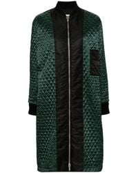 MM6 by Maison Margiela - Long Quilted Coat With Zip - Lyst