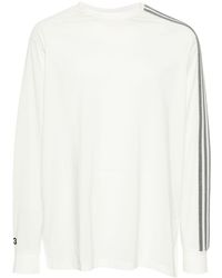 Y-3 - 3-stripes Cotton Blend T-shirt - Lyst