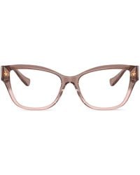 Versace - Eckige Brille Mit Medusa-Schild - Lyst