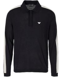 Emporio Armani - ロゴ ポロセーター - Lyst