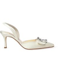 Manolo Blahnik - Mayjousli Buckle-Embellished Slingback Pumps - Lyst