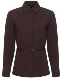 ARMANI EXCHANGE - Belted Long-Sleeve Shirt - Lyst