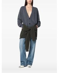 Stella McCartney - Buttoned Two-Tone Cardigan - Lyst