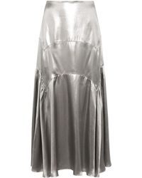 Lanvin - Metallic Long Skirt - Lyst