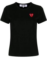 COMME DES GARÇONS PLAY - Cotton Heart Logo-patch T-shirt - Lyst