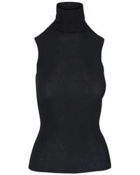 Dorothee Schumacher - Roll-Neck Sleeveless Knitted Top - Lyst