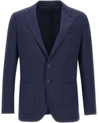 Santaniello - Lapel-Collar Two-Button Blazer - Lyst