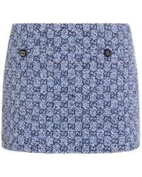 Gucci - Button Patterned Mini Skirt - Lyst