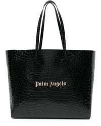 Palm Angels - Crocodile-Embossed Leather Tote Bag - Lyst