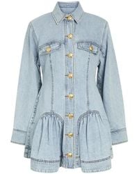 white christmas dresses Elena Denim Midi Skirt | Light Wash Blue main image 1
