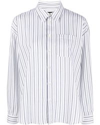 A.P.C. - Striped Cotton-wool Blend Shirt - Lyst