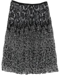 ERMANNO FIRENZE - Lace-Panelled Pleated Midi Skirt - Lyst