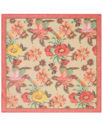 Etro - Floral-print Linen-silk Scarf - Lyst