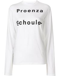 Proenza Schouler - Camiseta con logo de manga larga - Lyst