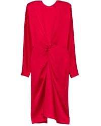 Stella McCartney - 'Satin Twist Midi' Dress - Lyst