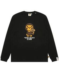 *BABY MILO® STORE BY *A BATHING APE® - Baby Milo Graphic-Print Long-Sleeve T-Shirt - Lyst