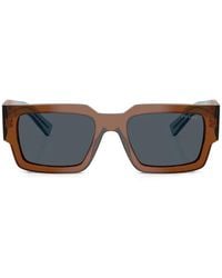 Prada - Triangle-Logo Rectangle-Frame Sunglasses - Lyst