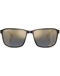 Ray-Ban - Chromance Rectangle-Frame Sunglasses - Lyst