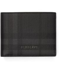 Burberry - City Check Slim Bifold Wallet - Lyst
