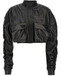 レザージャケット・コート GIOVANNI BEDIN SS25 Nappa bomber jacket (GB25041 BLACK) Giovanni bedin Nappa Bomber Jacket in Black | Lyst