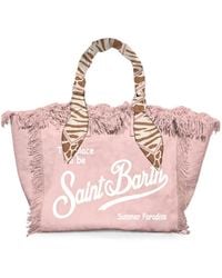 MC2 Saint Barth - Vanity Foulard Fringed Tote Bag - Lyst