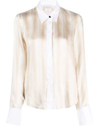 Forte Forte - Stripe-print Silk-blend Shirt - Lyst
