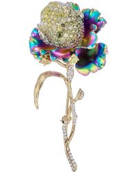 Anabela Chan - 18Kt Vergoldete Blumenbrosche Mit Schmucksteinen - Lyst