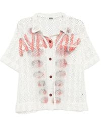 AVAVAV - Opengebreide Blouse Met Logoprint - Lyst