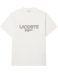 Lacoste - Logo-Print Crew-Neck T-Shirt - Lyst