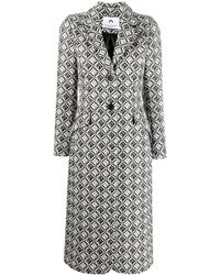 Marine Serre - Moon Jacquard Tailored Coat - Lyst