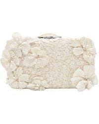 Oscar de la Renta - Cherry Blossom-Embroidered Clutch Bag - Lyst