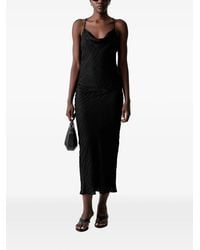 Patrizia Pepe - Zebra-Pattern Cowl-Neck Midi Dress - Lyst